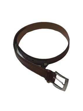 Nat Nast Genuine Leather Brown Belt Sz 32" Made in Italy Mens Old Money Timeless